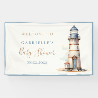Banderoles Baby shower nautique - accueil phare