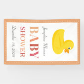 Banderoles Baby shower Neutre en caoutchouc sophistiqué (Horizontal)