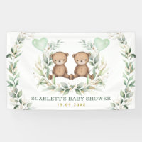 Baby shower Nounours verdoyant Gold Twin