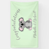 Banderoles Baby shower Ours de Koala (Vertical)