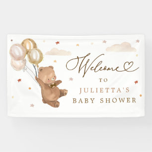 Banderoles Baby shower Ours Teddy Genre Ours Neutre Bienvenue
