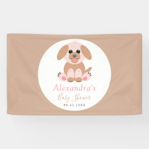 Banderoles Baby shower Party Personnalisé Chiot Neutral