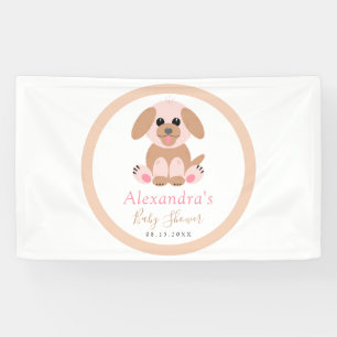Banderoles Baby shower Personnalisé Neutralisé Puppy Bienvenu