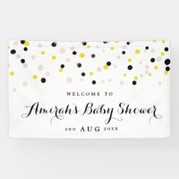 Baby shower Pois Confetti rose et jaune