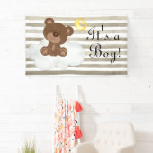 Banderoles Baby shower pour bébé de Teddy Bear Watercolor (En situation)