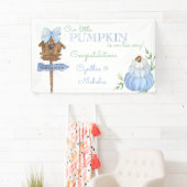 Banderoles Baby shower pour garçon Citrouille Blue Little (En situation)