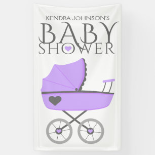 Banderoles Baby shower pourpre de voiture d'enfant