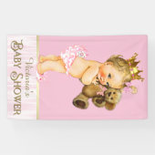 Banderoles Baby shower Princess Teddy Bear (Horizontal)