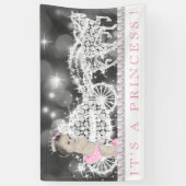 Banderoles Baby shower princesse rose (Vertical)