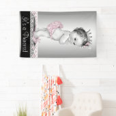 Banderoles Baby shower Princesse vintage (En situation)