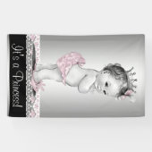 Banderoles Baby shower Princesse vintage (Horizontal)