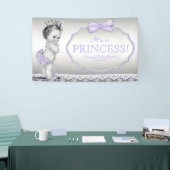Banderoles Baby shower Princesse violette (Salon professionnel)