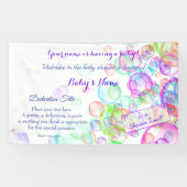 Banderoles Baby shower Rainbow Soap Bubbles (Horizontal)
