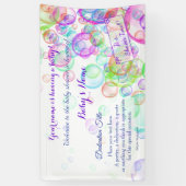 Banderoles Baby shower Rainbow Soap Bubbles (Vertical)