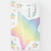 Banderoles Baby shower Rainbow Star (Vertical)