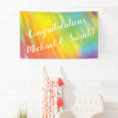 Banderoles Baby shower Rainbow Tie Dye (En situation)