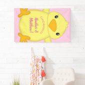 Banderoles Baby shower rose (En situation)