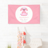 Banderoles Baby shower rose rose Personnalisé Puppy Bienvenue (En situation)