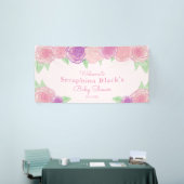 Banderoles Baby shower Rose rose Shabby (Salon professionnel)