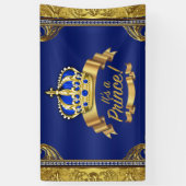 Banderoles Baby shower Royal Blue Gold (Vertical)