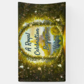 Banderoles Baby shower royal Une célébration royale commence (Vertical)