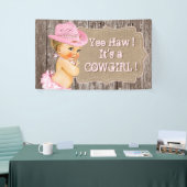 Banderoles Baby shower rustique Cowgirl (Salon professionnel)