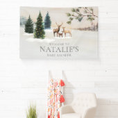 Banderoles Baby shower rustique de cerfs de bois (Insitu)