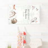 Banderoles Baby shower Rustique des animaux forestiers (En situation)
