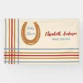 Banderoles Baby shower rustique Western Horseshoe (Horizontal)