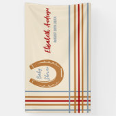 Banderoles Baby shower rustique Western Horseshoe (Vertical)