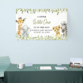 Banderoles Baby shower Safari Wild One Jungle (Salon professionnel)