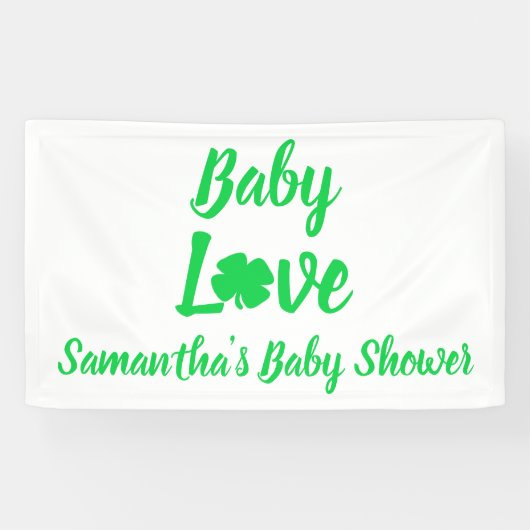 Banderoles Baby shower Shamrock Baby Love (Horizontal)