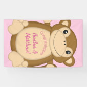 Banderoles Baby shower singe rose (Horizontal)