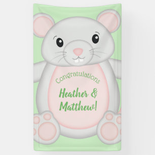 Banderoles Baby shower souris souris vert