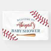 Banderoles Baby shower sportif de baseball (Horizontal)