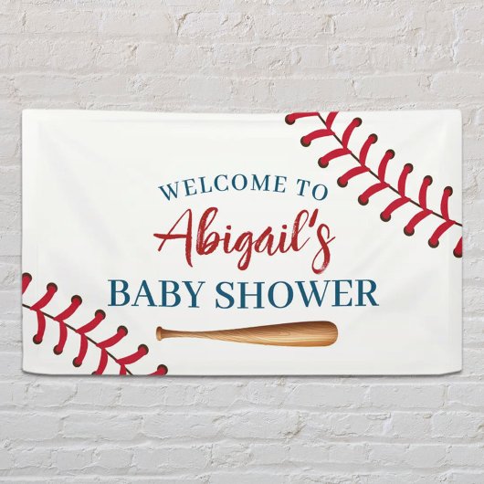 Banderoles Baby shower sportif de baseball