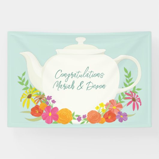 Banderoles Baby shower Tea Party (Horizontal)