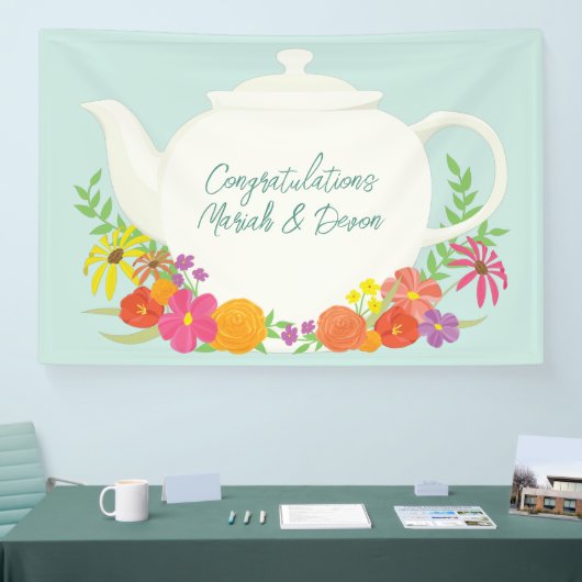 Banderoles Baby shower Tea Party (Salon professionnel)