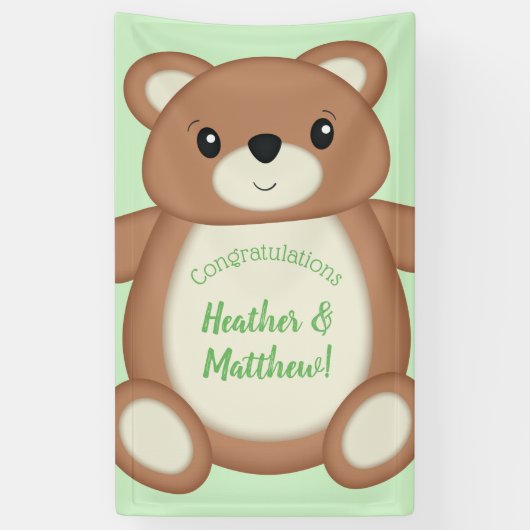Banderoles Baby shower Teddy Bear (Vertical)