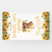 Banderoles Baby shower Teddy Bear et Sunflower (Horizontal)
