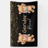 Banderoles Baby shower Teddy Genre Reveale Invitation (Vertical)