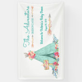Banderoles Baby shower TeePee Tribal Girls (Vertical)