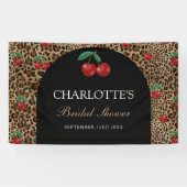 Banderoles Baby Shower Thème Mariage Imprimé Animal Léopard G (Horizontal)