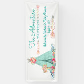 Banderoles Baby shower tribal TeePee Boho (Vertical)