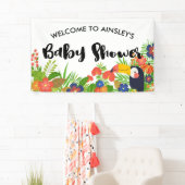 Banderoles Baby shower tropical de toucan (En situation)