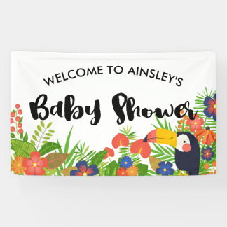 Banderoles Baby shower tropical de toucan