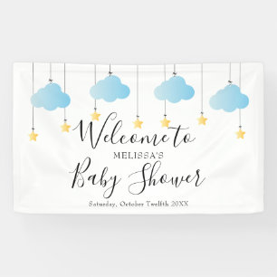 Banderoles Baby shower Twinkle Blue Boy Bienvenue