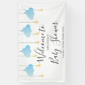 Banderoles Baby shower Twinkle Blue Boy Bienvenue (Vertical)