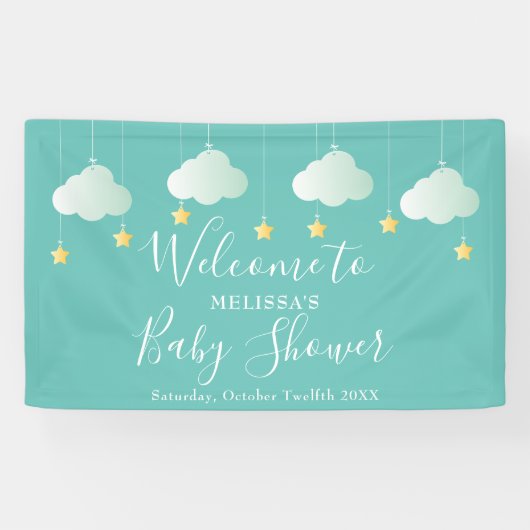 Banderoles Baby shower Twinkle Twinkle / Accueil Sprinkle (Horizontal)
