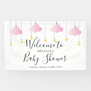 Banderoles Baby shower Twinkle Twinkle Rose Girl Bienvenue
